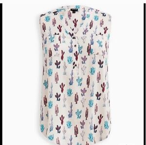 Torrid Size 3 Cactus Print Sleeveless Top